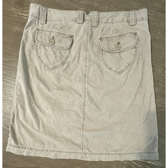 Gap Vtg Tan Beige Corduroy A Line Pockets 6 Stretch Skirt 90s Y2K Preppy Retro - Picture 8 of 9